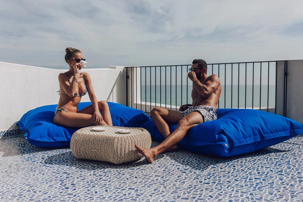 Cuscinone Poltrona Pouf Gigante 175x135 cm in Acrilico Pomodone Giallo