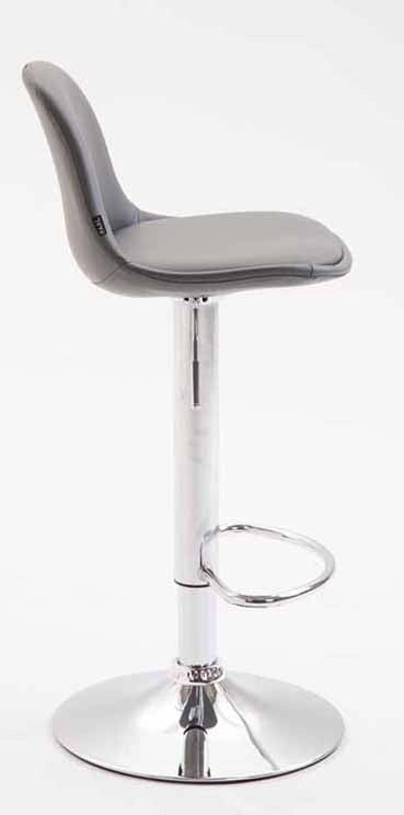 Set 2 Sgabelli Kiel in similpelle grigio,cromo