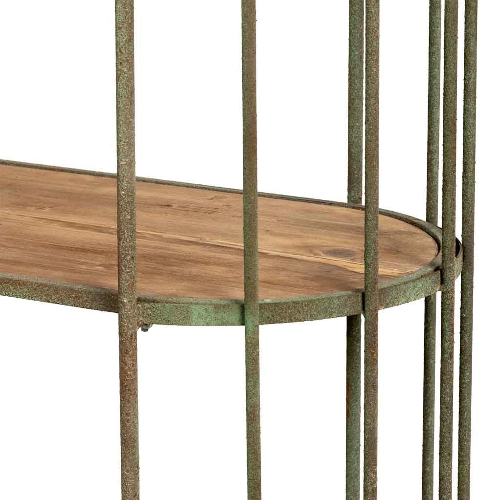 Scaffale a gabbia in ferro invecchiato 120x42x205h cm