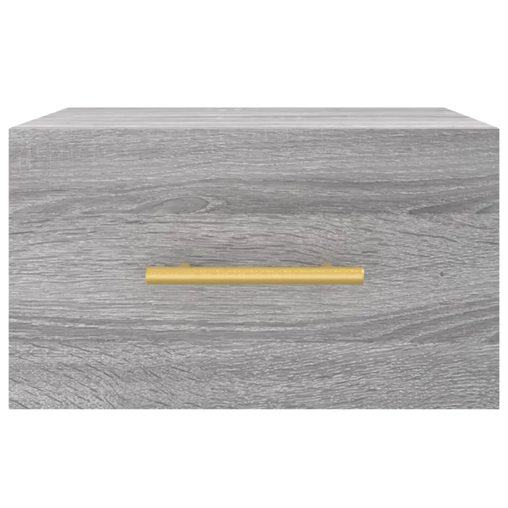 Comodini a Muro 2 pz Grigio Sonoma 35x35x20 cm