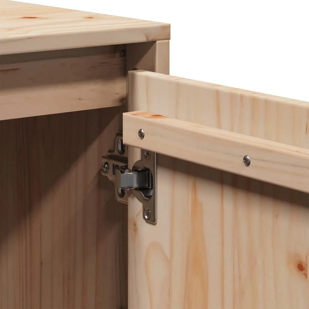 Mobile TV multimediale scaffale TV credenza mobile TV sala da pranzo soggiorno camera da letto 74 x 35 x 44 cm legno massello di pino marrone 02_0026206