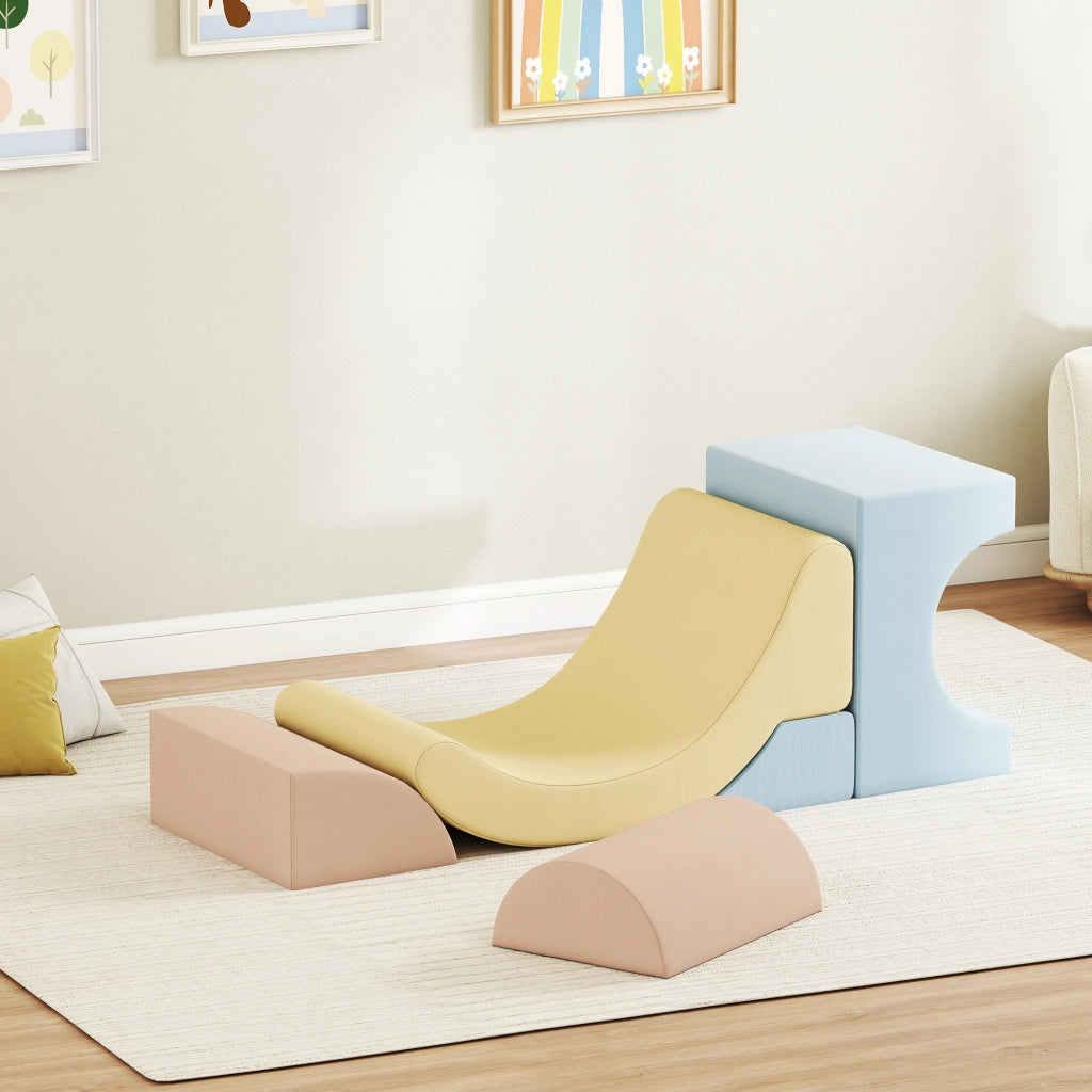 Set Costruzioni Morbide per Bambini ¨C zephmum ¨C Tessuto Effetto Velluto e Spugna, Multicolore