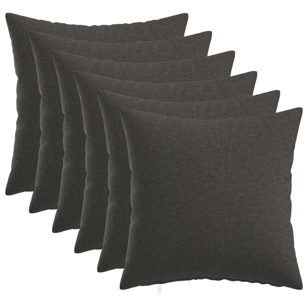 Cuscino con cuscino HEERLEN 6 pz Grigio Scuro Tessuto 923476