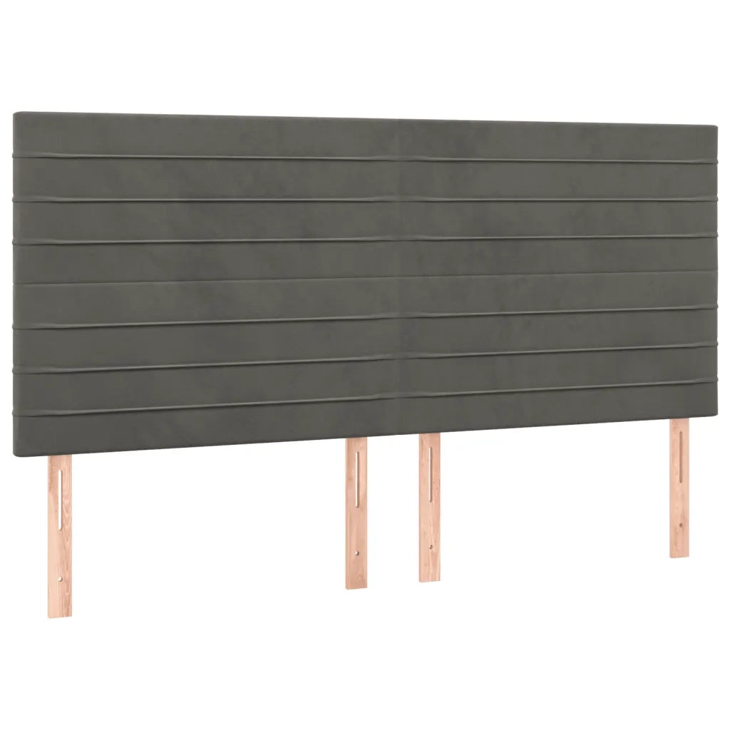 Giroletto senza Materasso-Struttura Letto Grigio Scuro 140x200 cm Velluto 463939