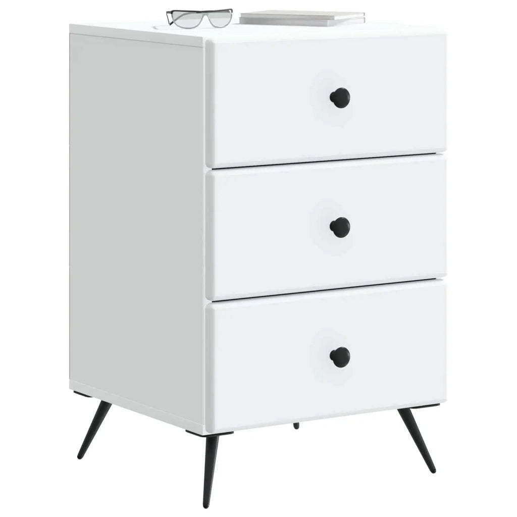 Armadio da Notte Bianco 43 x 41 x 66,5 cm Legno ingegnerizzato 895475
