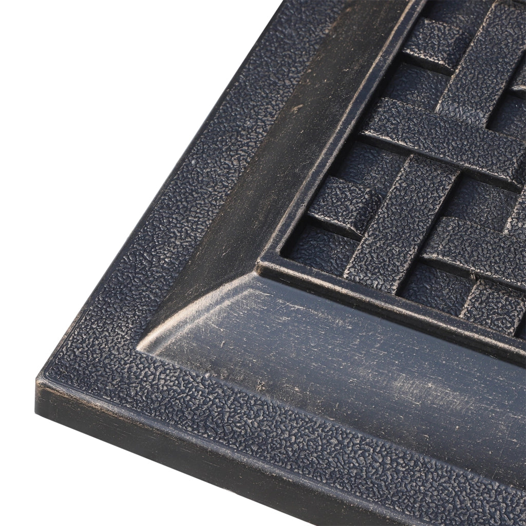 Base per Ombrellone da Giardino Ø38 a Ø48 44x44x32 cm in Resina e Acciaio Nero