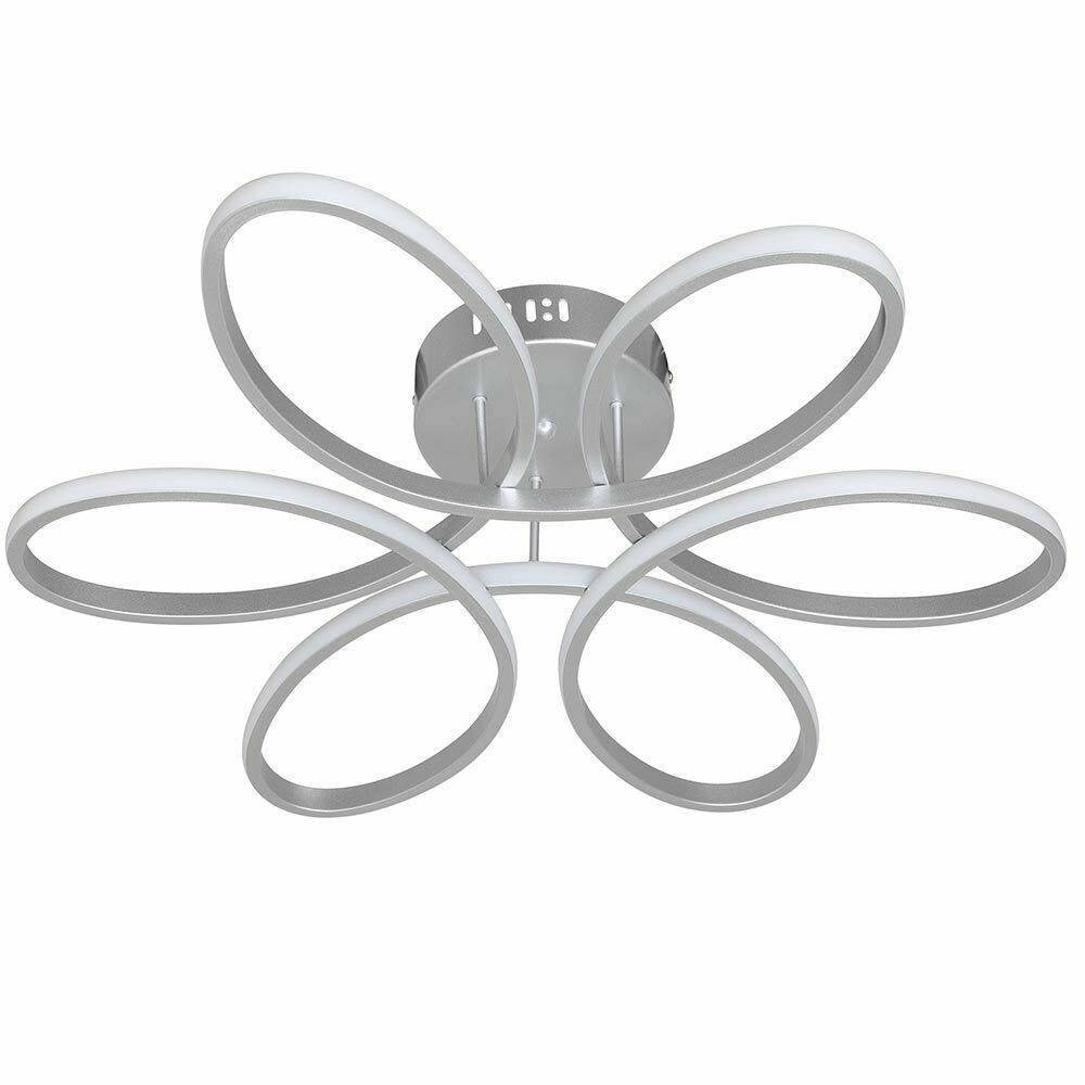 Trade Shop - Lampadario Plafoniera 48w Luce Bianco Caldo 3000k 2580lm Design Fiore Moderno -