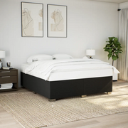 Giroletto senza Materasso-Struttura Letto Nero 180x200 cm in Tessuto 957716