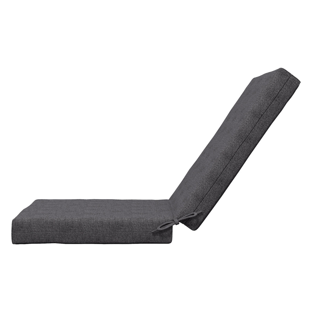 Cuscini per poltrona da giardino ¨C zephmum ¨C 2 pezzi, grigio scuro, 112x51 cm