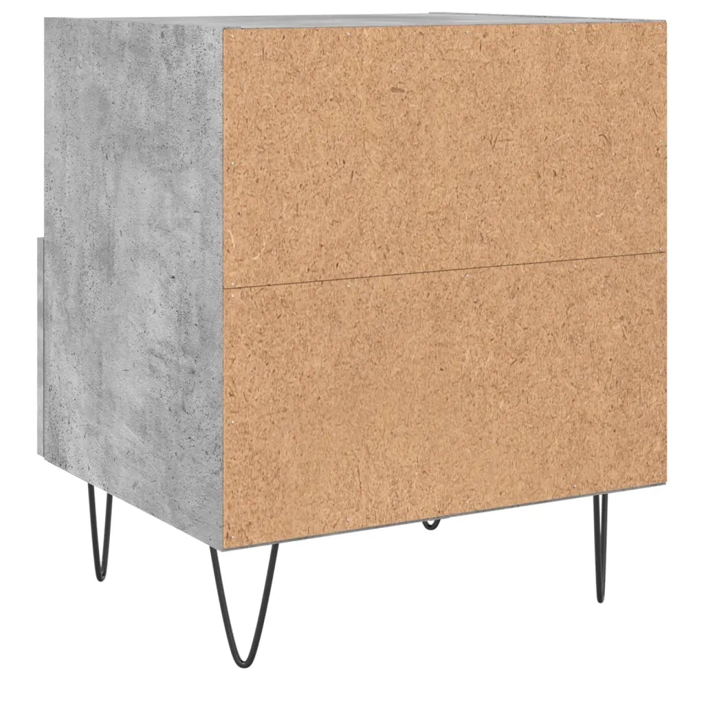 Comodini 2 pz-Set di 2 Tavolino da notte Grigio Cemento 40x35x47,5 cm in Legno Multistrato 324061