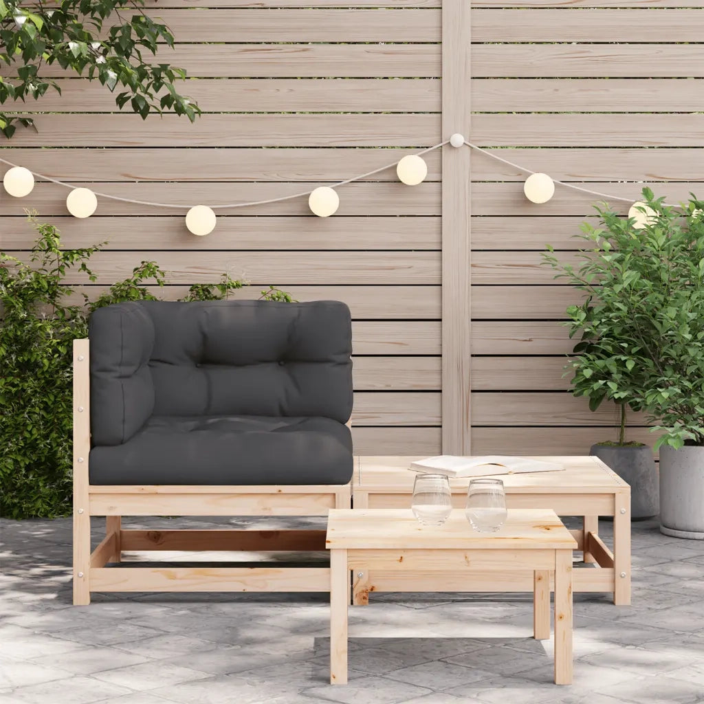 Divano Angolare da Giardino con Cuscini-Sofa da Giardino-Divanetto da esterno e Poggiapiedi 519302