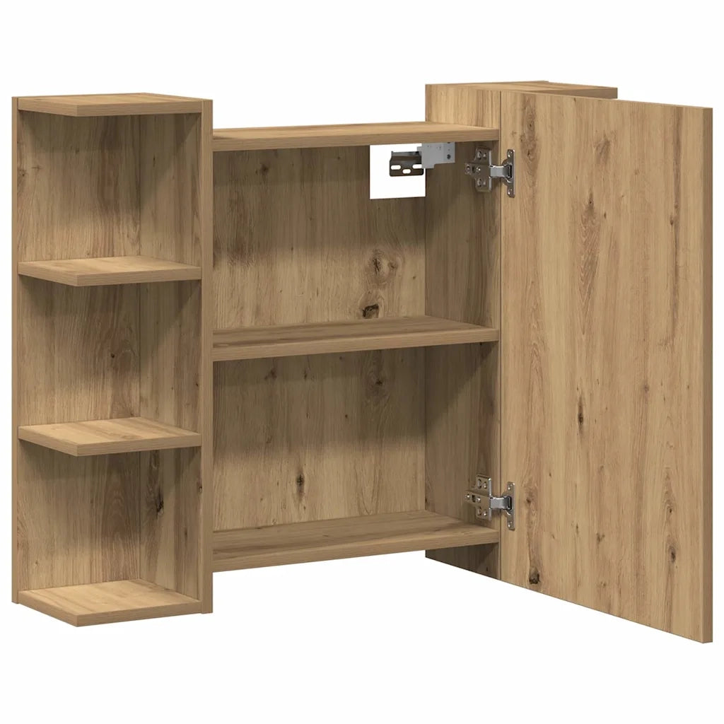 Mobile da Bagno Specchio-Armadietto da bagno Rovere Artigianale Legno Multistrato