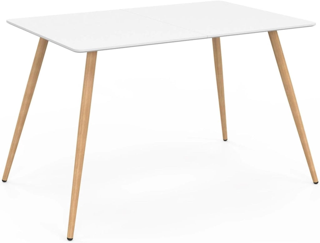 Tavolo da pranzo scandinavo per 6 persone bianco 120 cm SARA