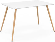 Tavolo da pranzo scandinavo per 6 persone bianco 120 cm SARA