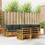 Set divano sezionale con cuscino 7 pcs Naturale e Antracite 3374972