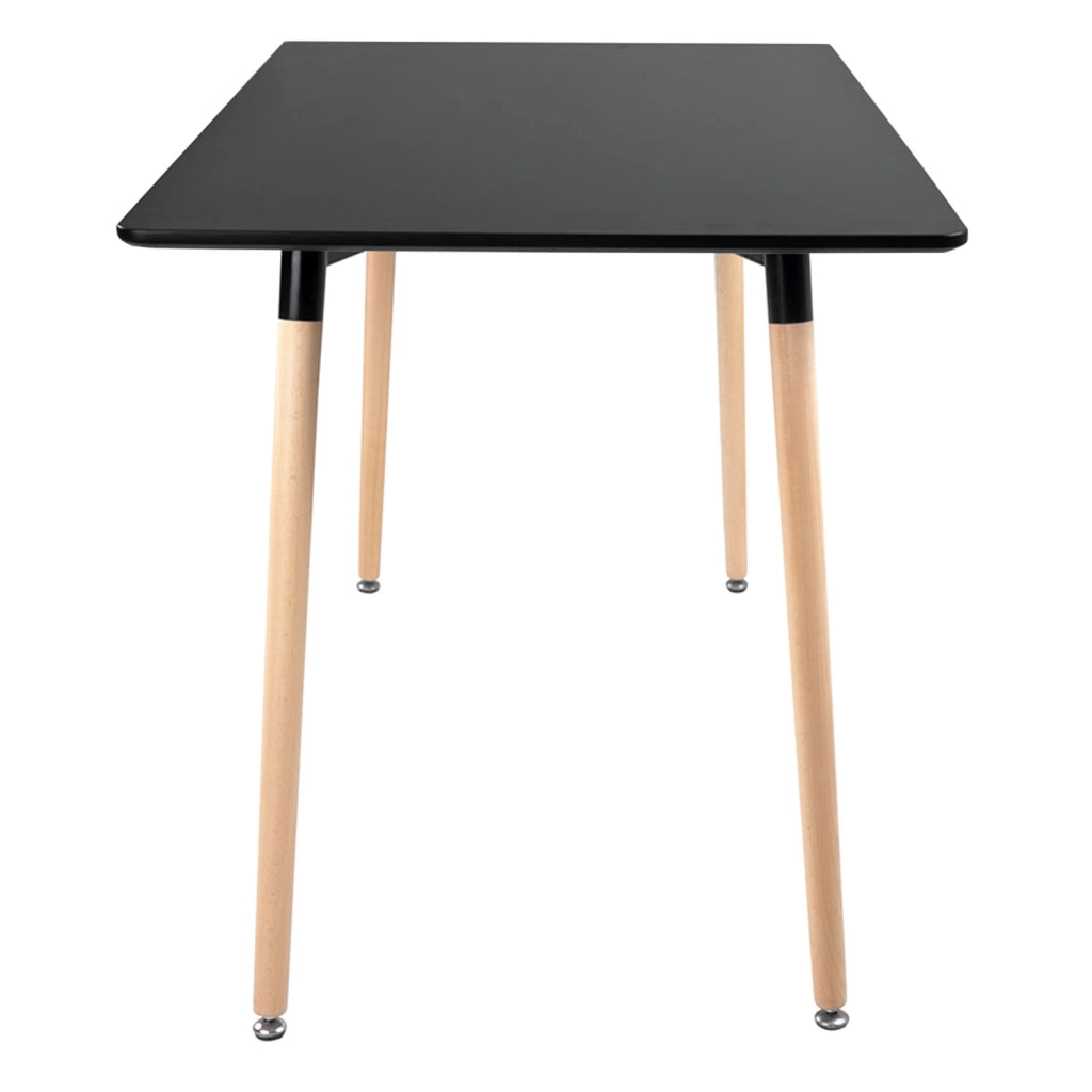 Tavolo rettangolare 120 × 70 cm nero PIA