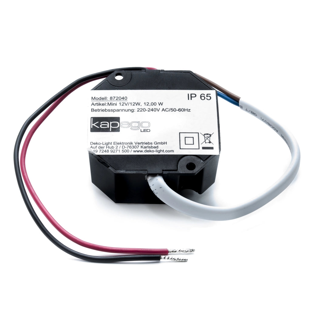 Trasformatore 12W 12V 1A alimentatore compatto per luci LED strisce 220V IP65