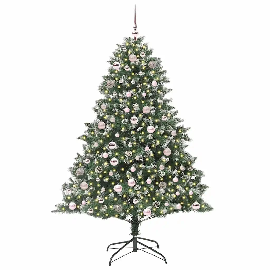 Albero di Natale artificiale con 300 LED Verde 180 cm 3395235