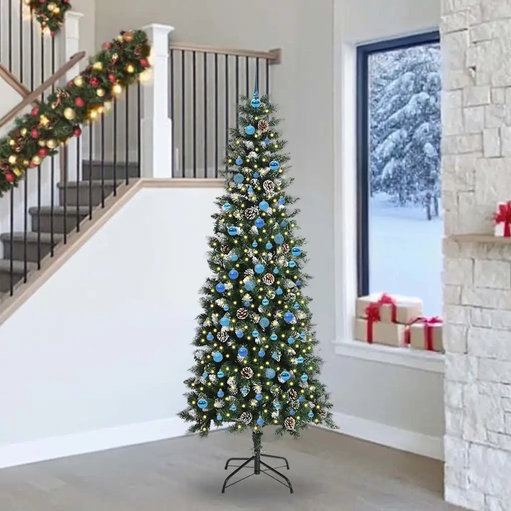 Albero di Natale artificiale con 300 LED Verde 240 cm 3395851
