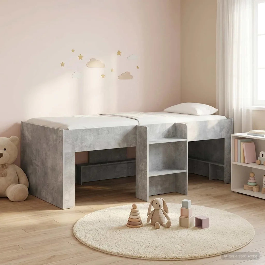 Letto Alto per Bambini Grigio Cemento 80 x 200 cm 3422550