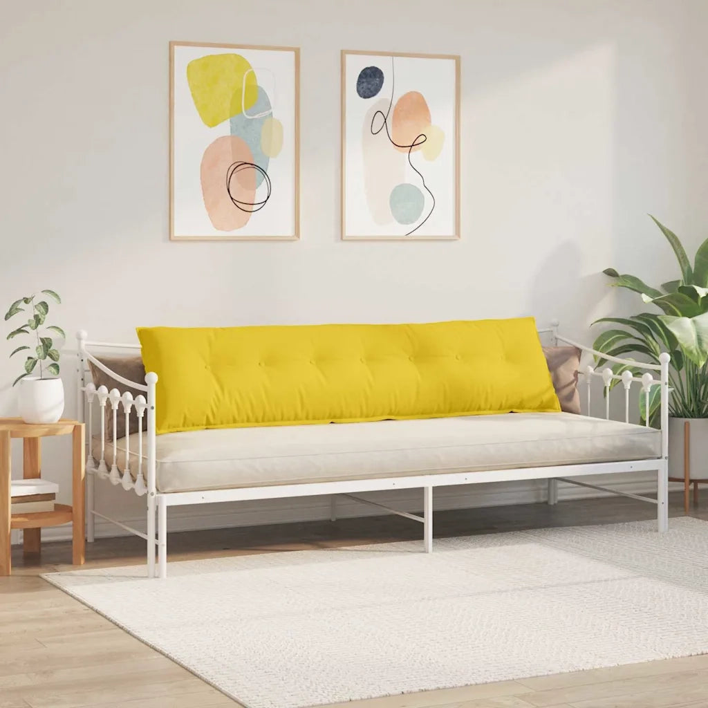 Cuscino per Schiena Giallo Chiaro 200 x 19 x 50 cm Tessuto 42014968