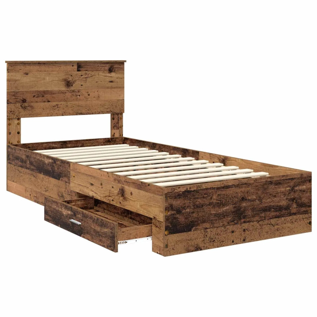 Struttura del letto Legno vecchio 90 x 200 cm Legno multistrato 3410947
