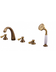 ROMANTIC Miscelatore Vasca Retrò 5 Fori in Ottone