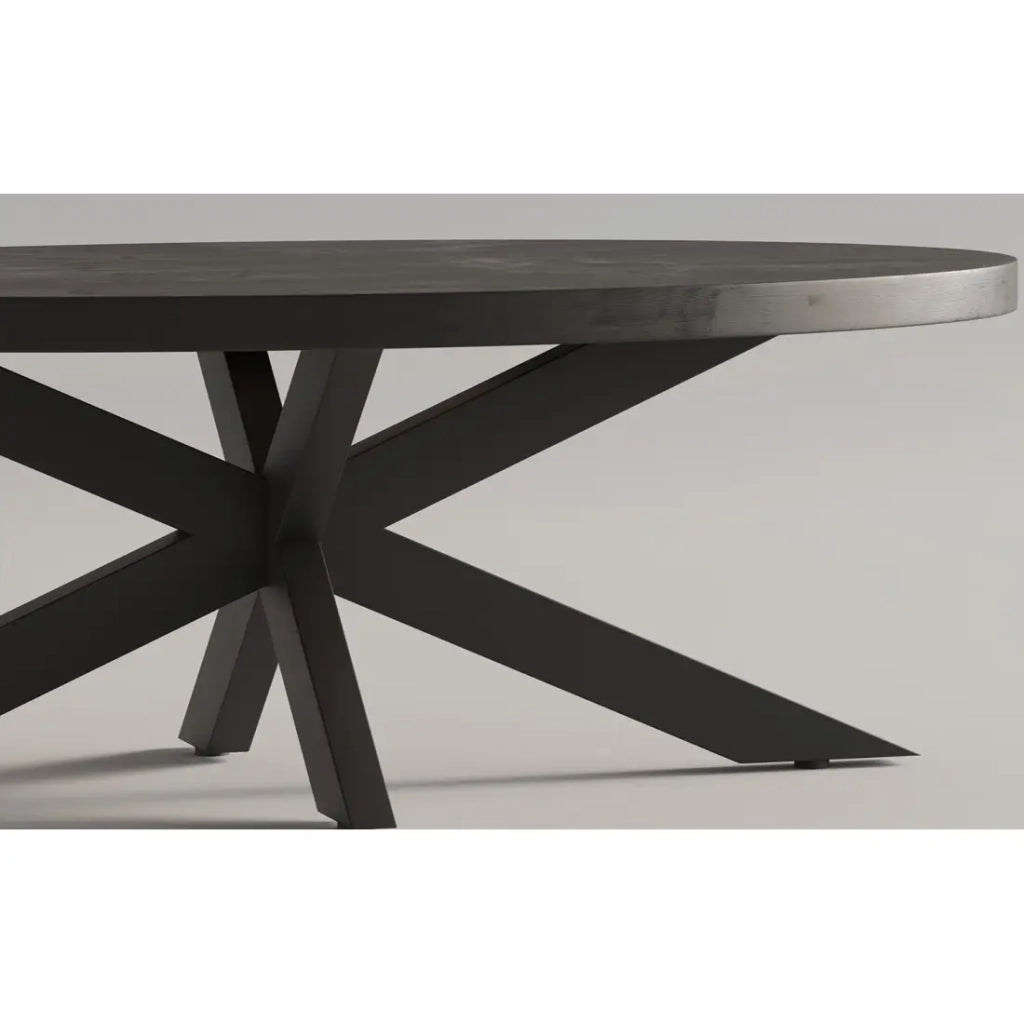 Tavolino basso ovale collezione MADEIRO nero.