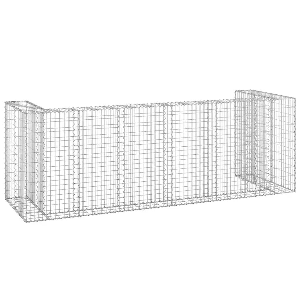 Gabbione per Bidoni in Acciaio Zincato 325x100x110 cm cod mxl 48404