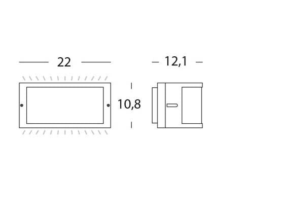 Applique da Esterno a LED 10W a Mezza Luna Sovil Petit Marrone