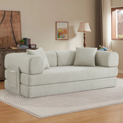 Divano letto convertibile in schiuma beige