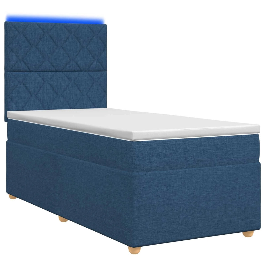 Letto box spring con materasso Blu 80 x 200 cm Tessuto 3455230