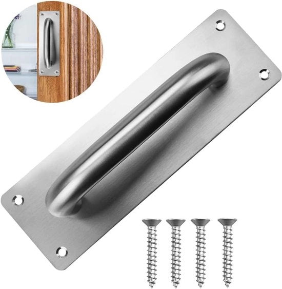 Maniglia di chiusura - Accessori di chiusura porta - Etichetta porta - Acciaio inossidabile - Maniglie per porta armadio - Maniglia quadrata - Maniglia per armadio - Armadio cucina - Porta o piccola porta - Maniglie moderne quadrata - Incluso viti