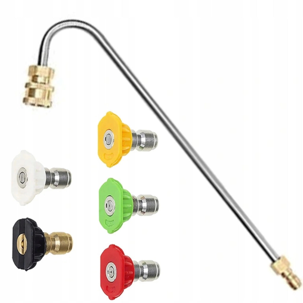 Set di Ugelli per Idropulitrice con Lancia 1/4" 34cm – 5 Ugelli (0°, 15°, 25°, 40°, 60°) | Max 250 Bar, 60°C