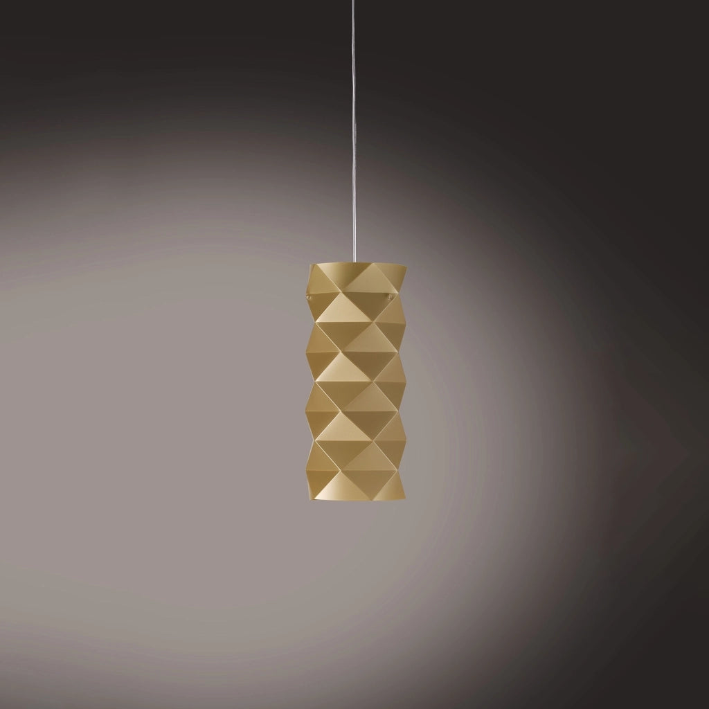 Sospensione Moderna Prisma Polilux ® New Gold E Metallo Cromo 1 Luce E27