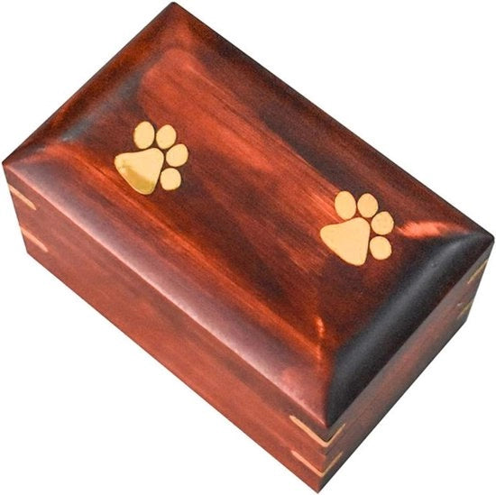 Urnetta per Animali di Famiglia - Ricordo - Legno - Personalizzata - Cane - Gatto - Memoria - Amanti degli Animali - Animale di Famiglia - Ricordare