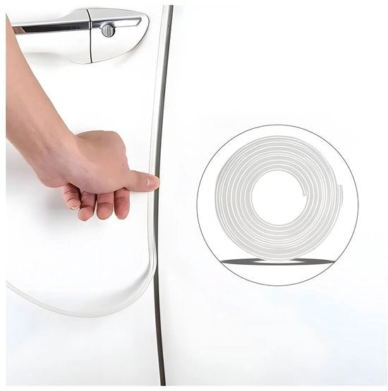 Protezione Porta Autocarro Strips Transparenti - Bumper Autocarro - Tappo PVC - Utilizzo Universale - Lunghezza 1000cm - Disegno Resistenente allo Shock - Strips di Protezione del Bumper Autocarro