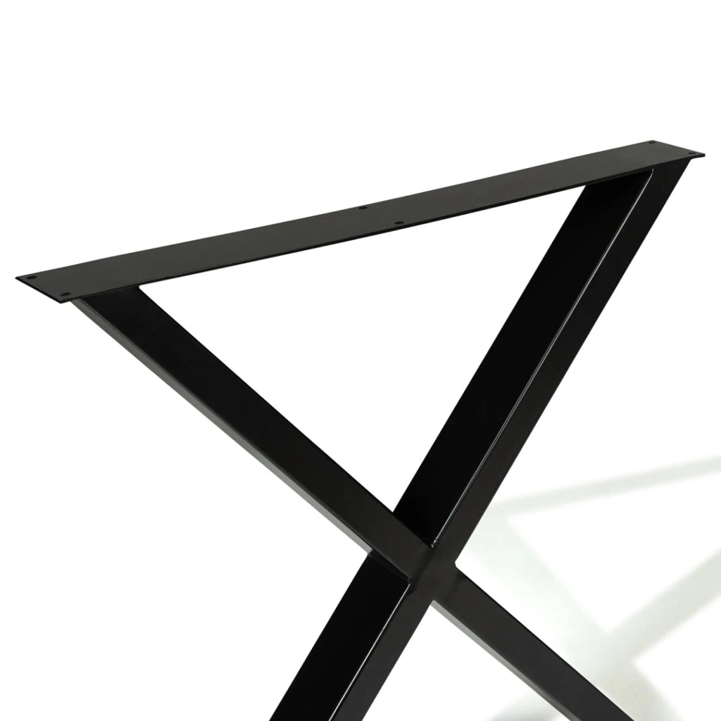 IDMarket - Set di 2 gambe per tavolo forma X 69x72 cm design industriale