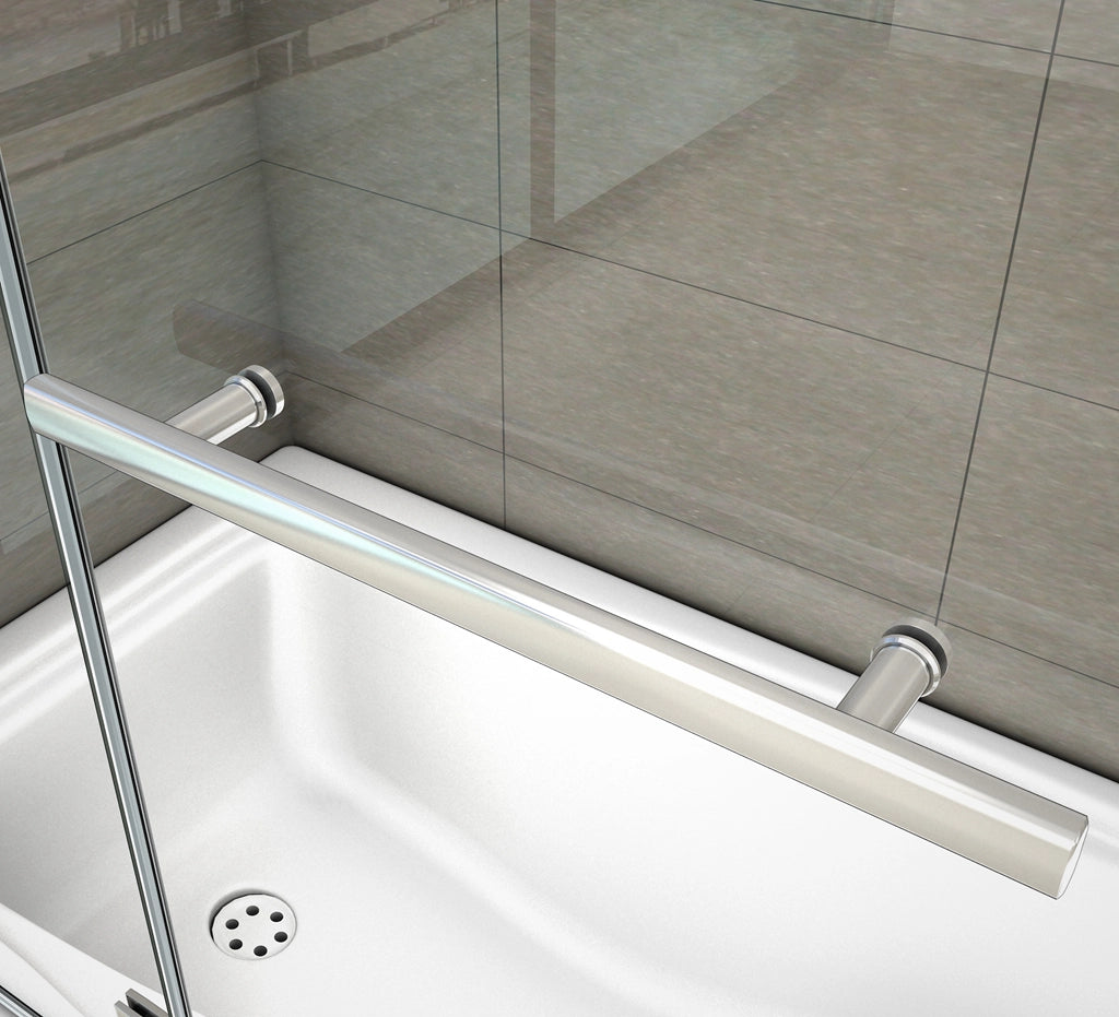 140 cm Sopravasca Parete Vasca da Bagno Due Ante Movibili con Maniglia Portasciugamani Vetro 6 mm Temperato Anticalcare 110 cm