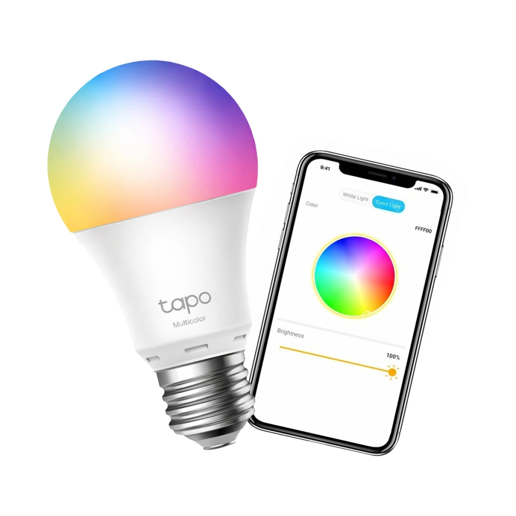 Lampadina Connessa Wi-Fi Multicolore 806lm con Comando Vocale Bianco Tapo