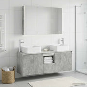 Set di Armadi da Bagno 4 pcs Grigio Cemento 3406386