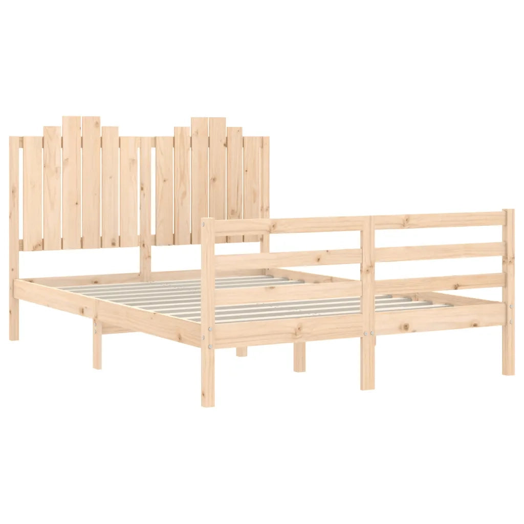 Giroletto con Testiera-Struttura Letto con testiera Double in Legno Massello 858433