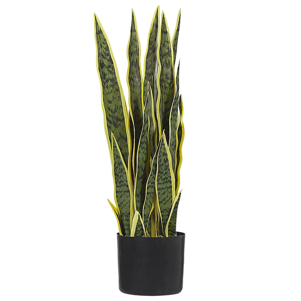 Pianta artificiale di serpente in vaso verde e Nero Materiale sintetico 63 cm Accessorio decorativo per interni