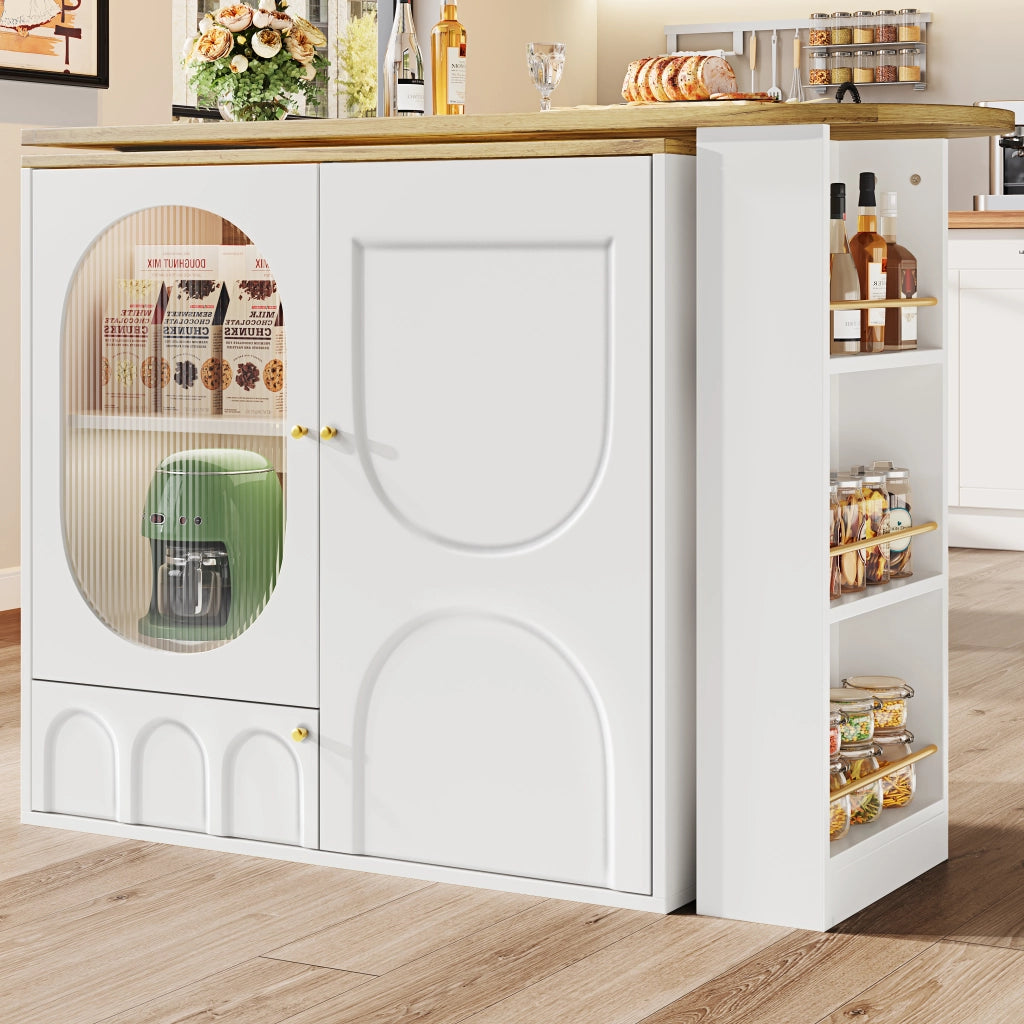 TAVOLO BAR Girevole 138x39x105 cm Bianco MDF e Metallo