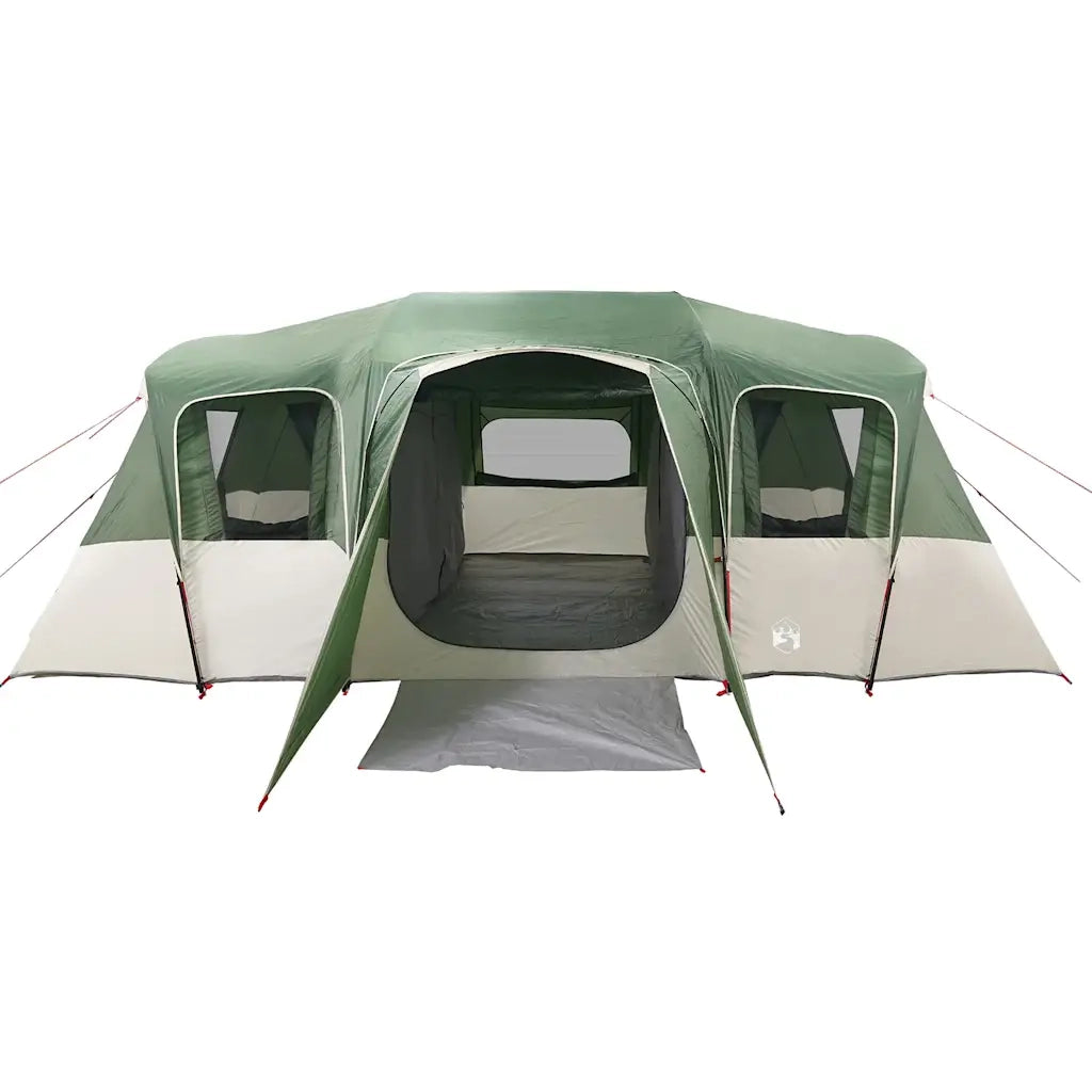 Tenda Familiare a Tunnel per 16 Persone Verde Impermeabile 94707