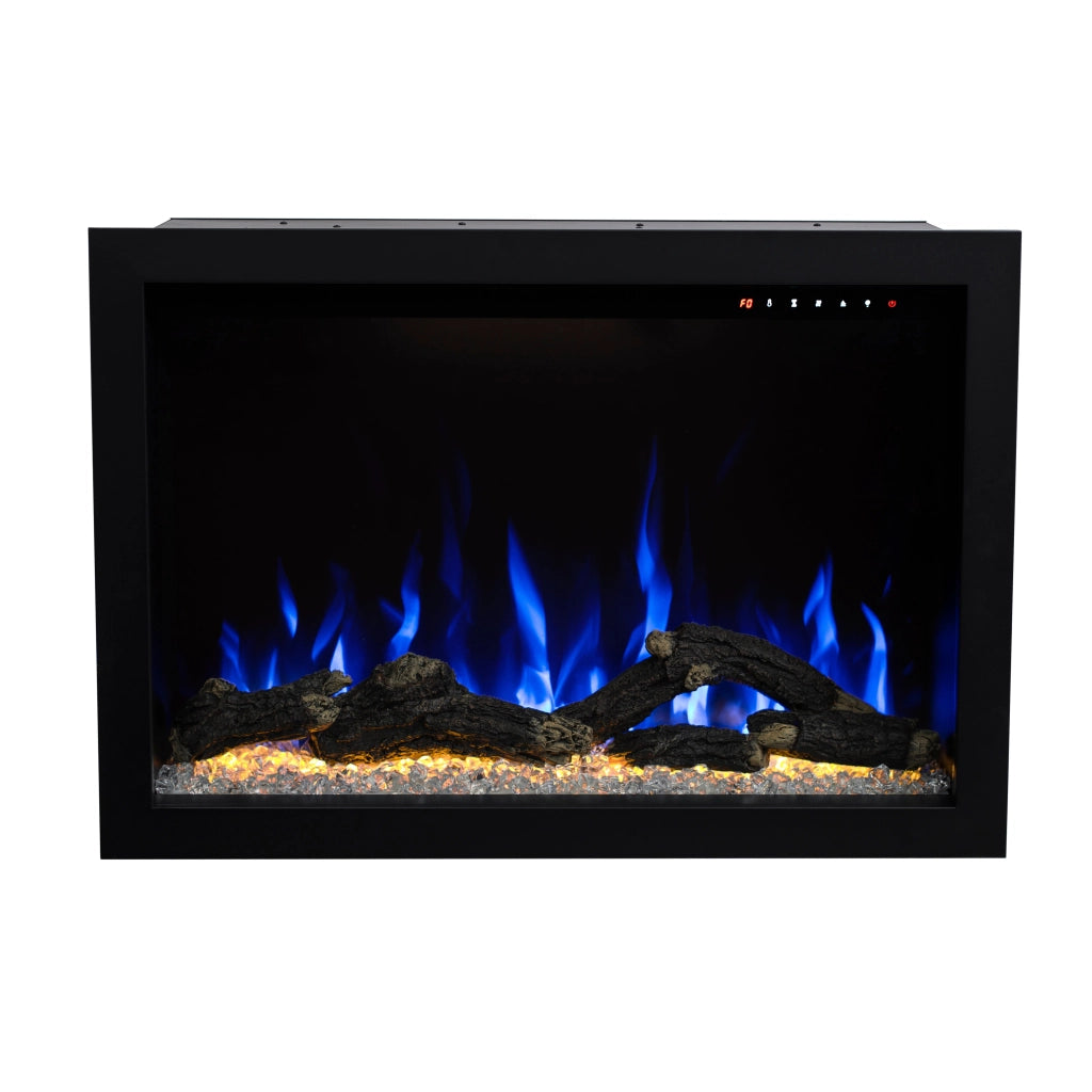 Camino Elettrico da Incasso 51x80x30,4 cm Effetto Fiamma 1500W Nepal 29 Nero