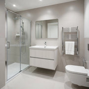 Composizione mobile bagno sospeso con cassetti cm 90 mod. ELEGANCE - Larice Bianco