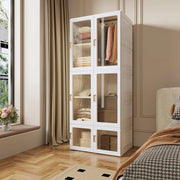Portatile Armadio a Mobili - Ripostiglio - Camera da Letto - Mobili - Struttura in Acciaio Inox