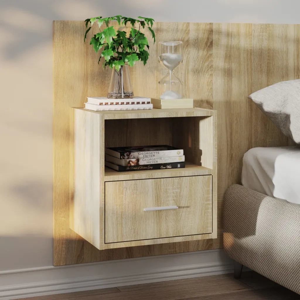 Comodini a Muro 2 pz Rovere Sonoma 811014