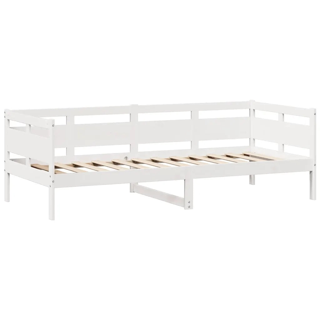 Letto singolo | Letto per adulti | Dormeuse con Cassetti Bianco 90x200 cm Legno Massello di Pino